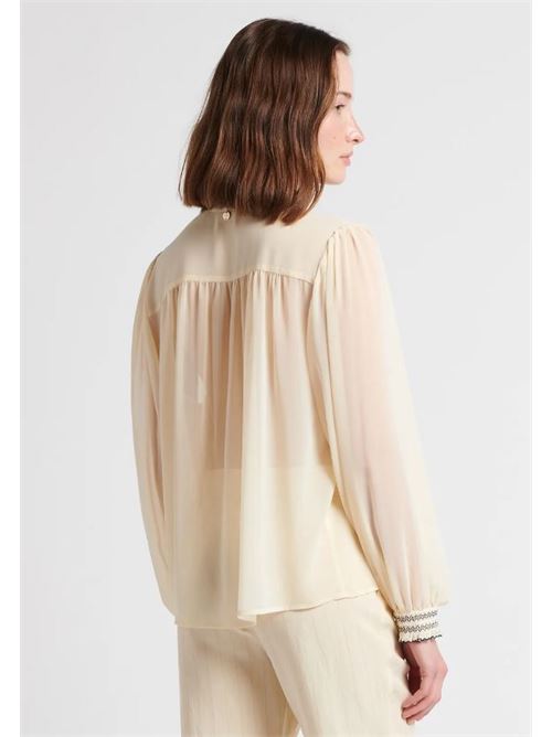 Transparent pleated blouse Liu Jo | MA4348TS191.20304